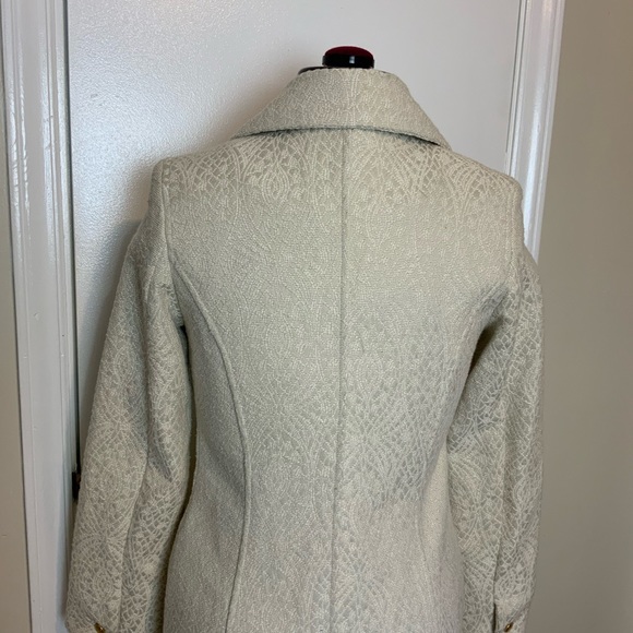 EUC Merona  Ivory  front buttons Coat - Picture 5 of 14